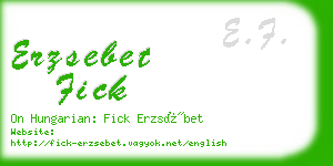 erzsebet fick business card